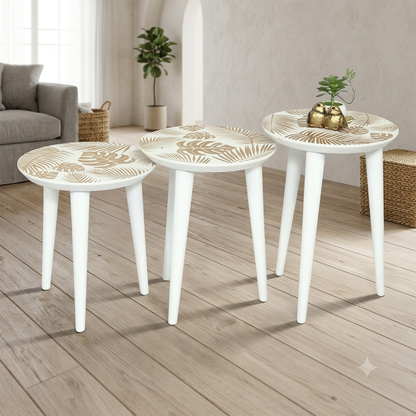 Tropical Nest of Tables White