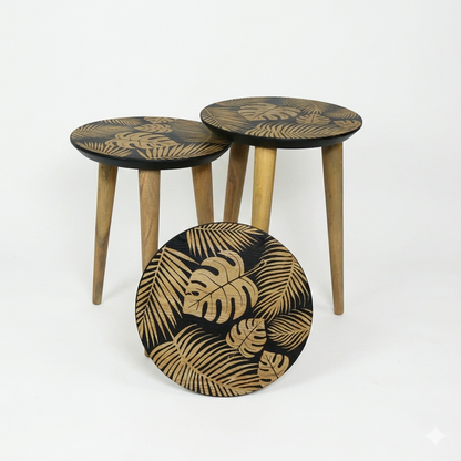Tropical Nest of Tables Black