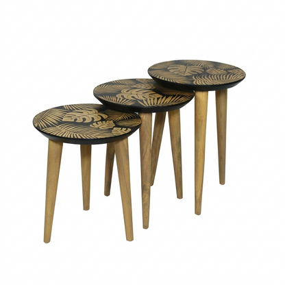 Tropical Nest of Tables Black