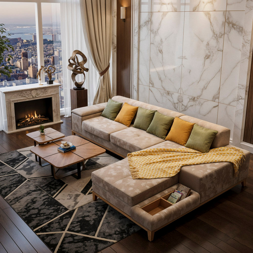 Grace L Corner Sofa 6 Seater