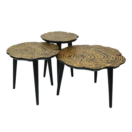 Raw Oak Nest of Tables