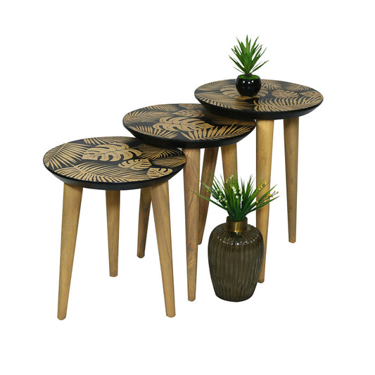 Tropical Nest of Tables Black