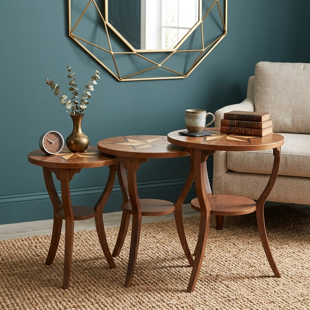 Walnut Nest of Tables